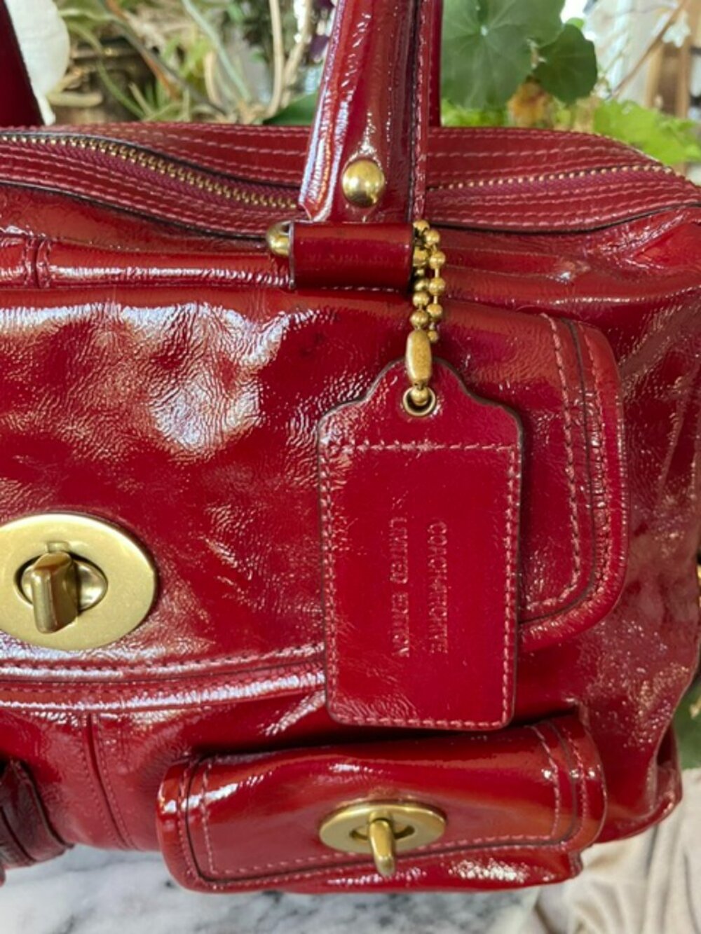 Coach Legacy Bleecker Street Peyton satchel bag (Limited Edition) Red- Bleeker - Picture 9 of 15